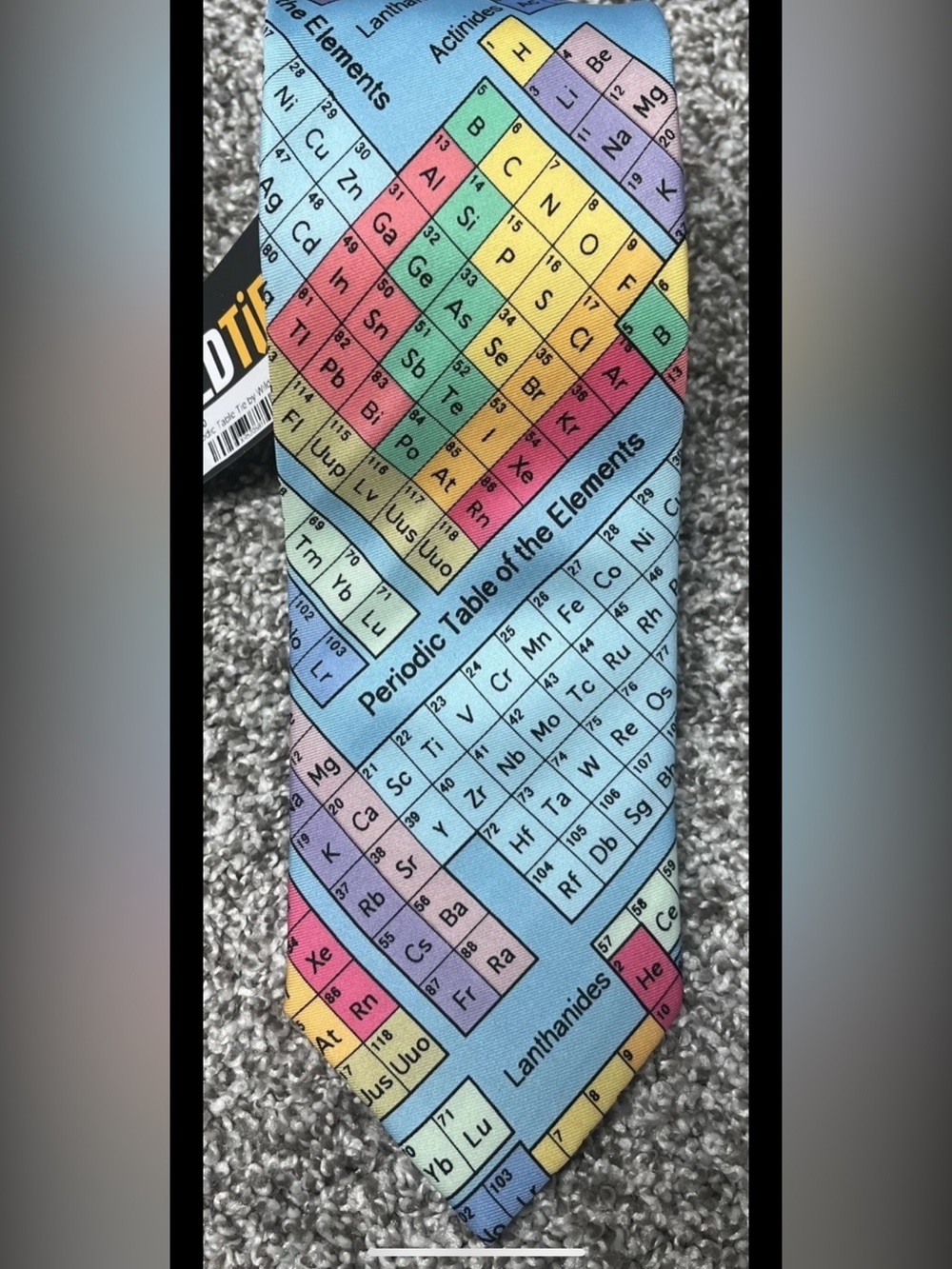 NWT Wild Ties Periodic Table Necktie Science Chemistry Teacher STEM Novelty Tie